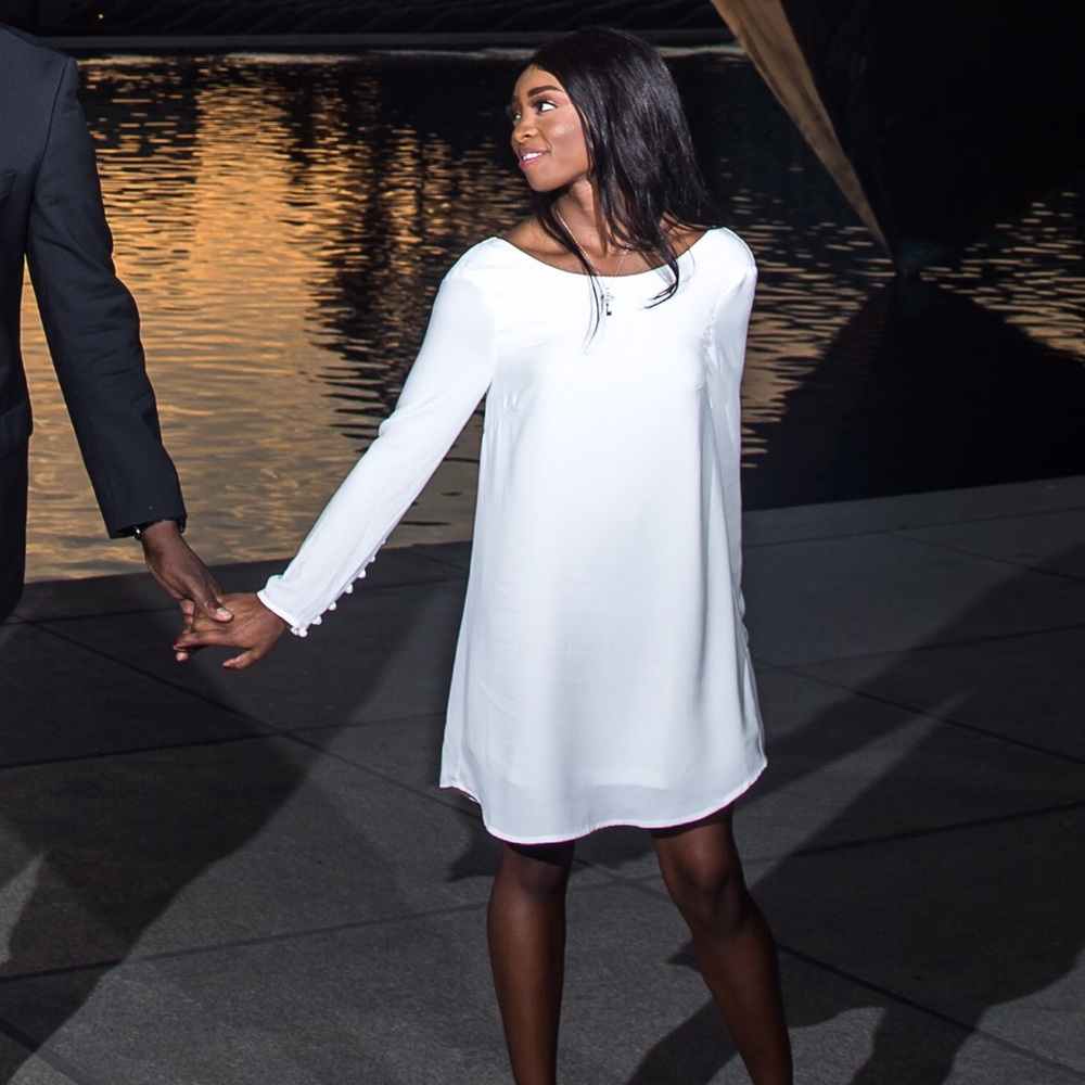 Lulus White Shift Dress!